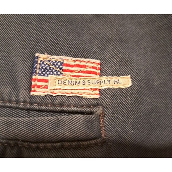 Denim & Supply Ralph Lauren Men's Chino Pants L32 X W36 Green with Pockets - Picture 6 of 10